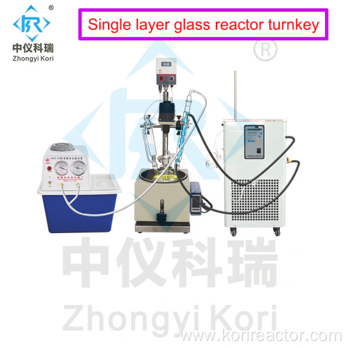 Small Lab Single layer glass reactor 1L